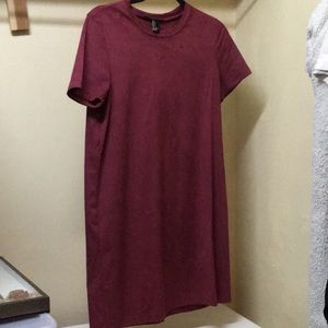 Forever 21 suede burgundy dress. never worn